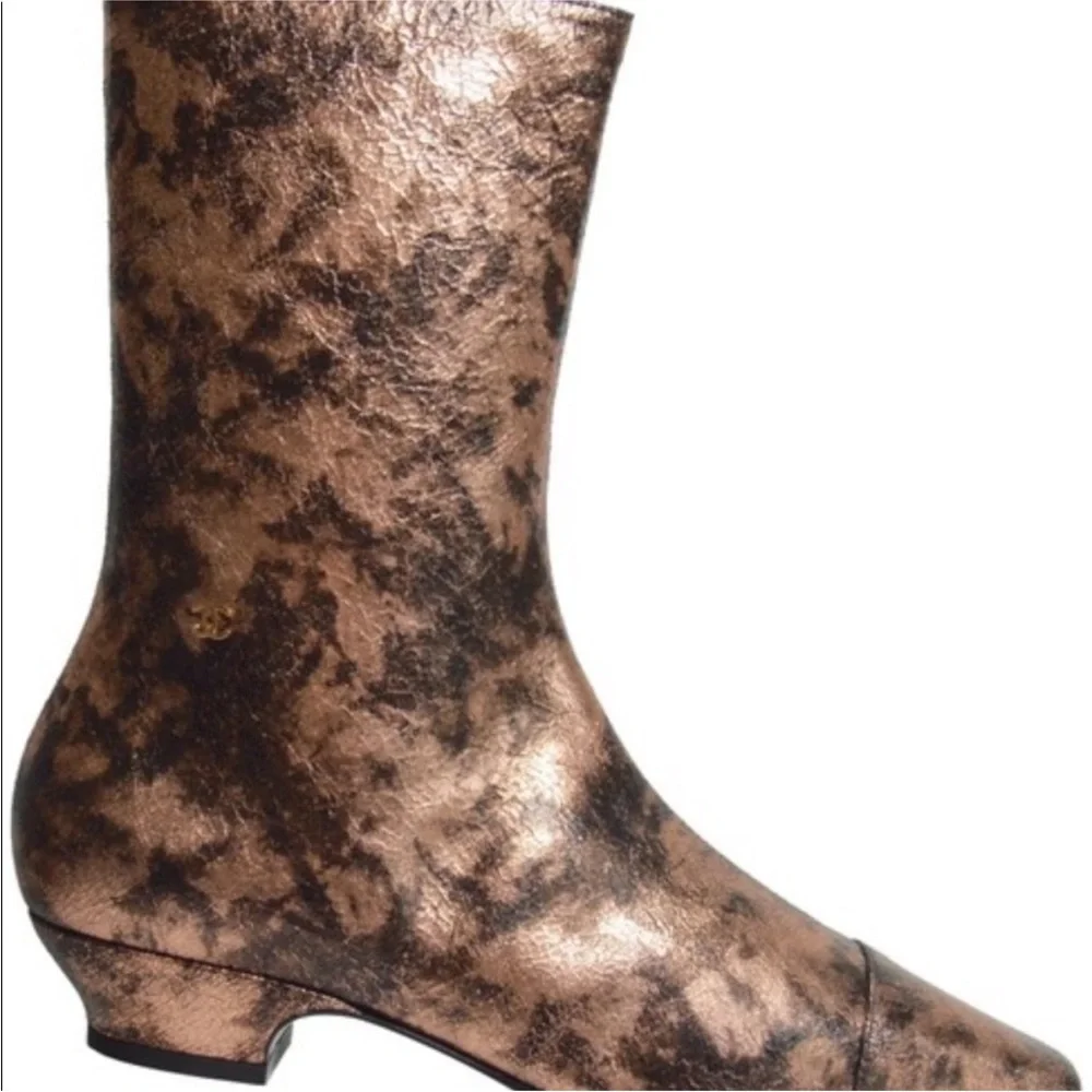 Chanel G34284 18K Laminated Goatskin Boots